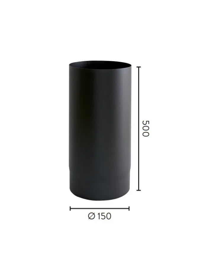 Ø150x500 RETT RØR 2,0mm BP - bilde 1