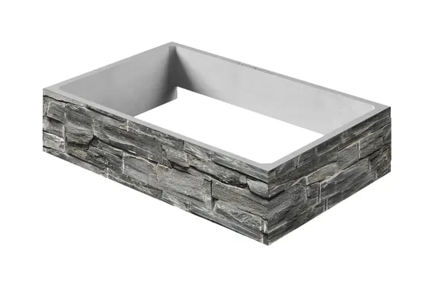 Nordpeis Davos Stone A/U ekstra toppelement 3 sider