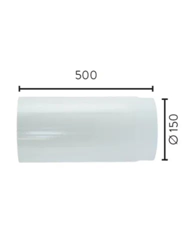 JGA Ø150 500 RETT 2,3 WHE - bilde 1
