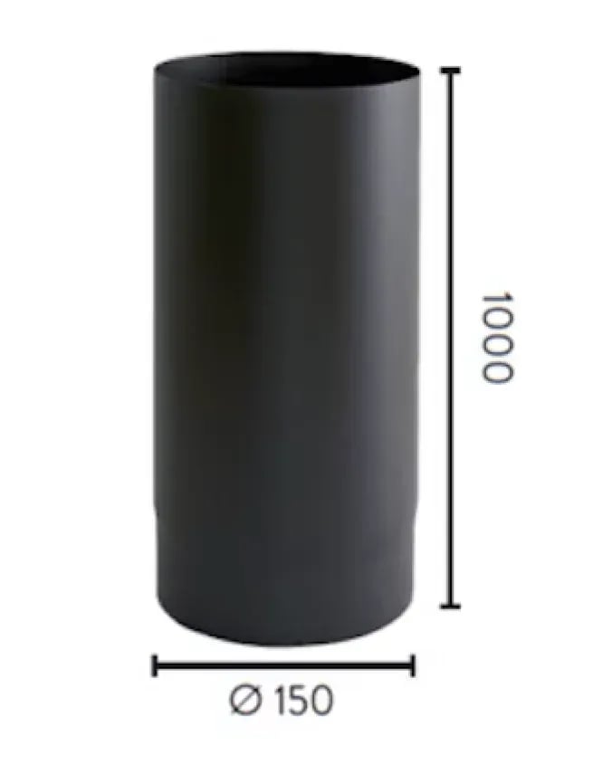 Ø150x1000 RETT RØR 2,0mm BP - bilde 1