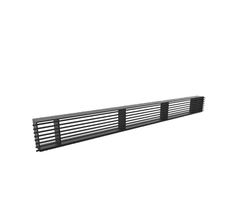 RAIL B1000H100mm m/kassett sort - 700cm2