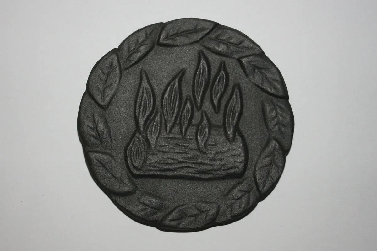 Dovre Lokk side/bak m/flamme (uten travers/skruer) Antrasitt