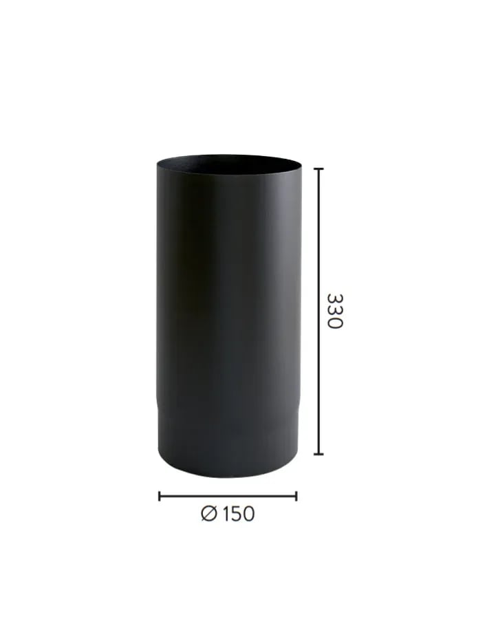 Ø150x330 RETT RØR 2,0mm BP - bilde 1