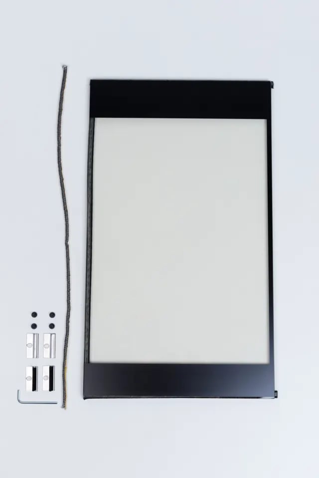 Nordpeis Quadro/S-31A Basic glass venstre side u/logo (inkl pakn og glassholdere)