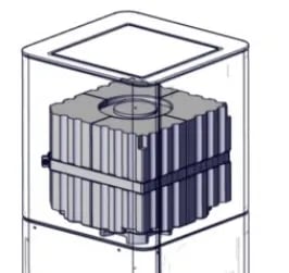 Nordpeis PowerStone 53 kg til høy topp for YoU Steel/Pedestal/Colorado White High/Porto