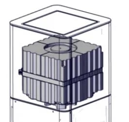 Nordpeis PowerStone 53 kg til høy topp for YoU Steel/Pedestal/Colorado White High/Porto - bilde 1