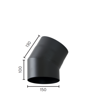 Ø150x30° kort kne u/luke (150°) MBE