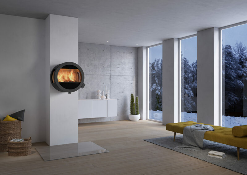 Nordpeis Me Wall med sideglass uten brannmursplate - Bilde 3