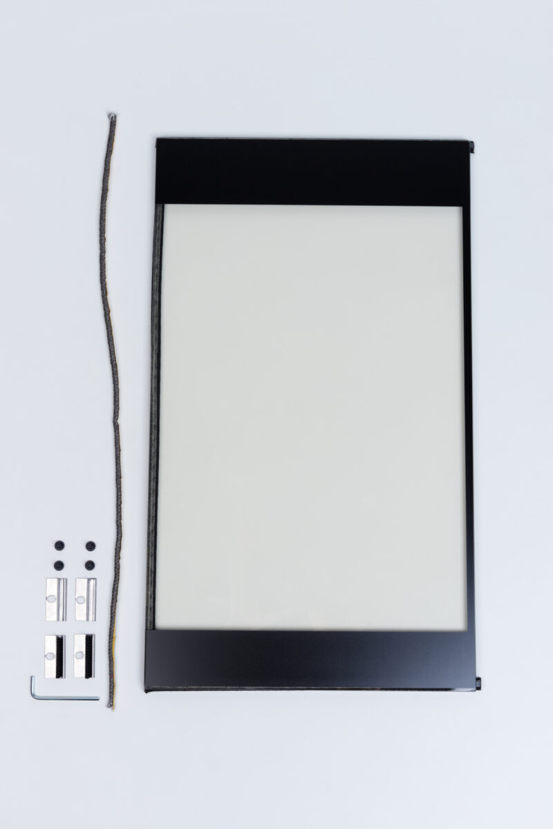 Nordpeis Quadro/S-31A Basic glass venstre side u/logo (inkl pakn og glassholdere)
