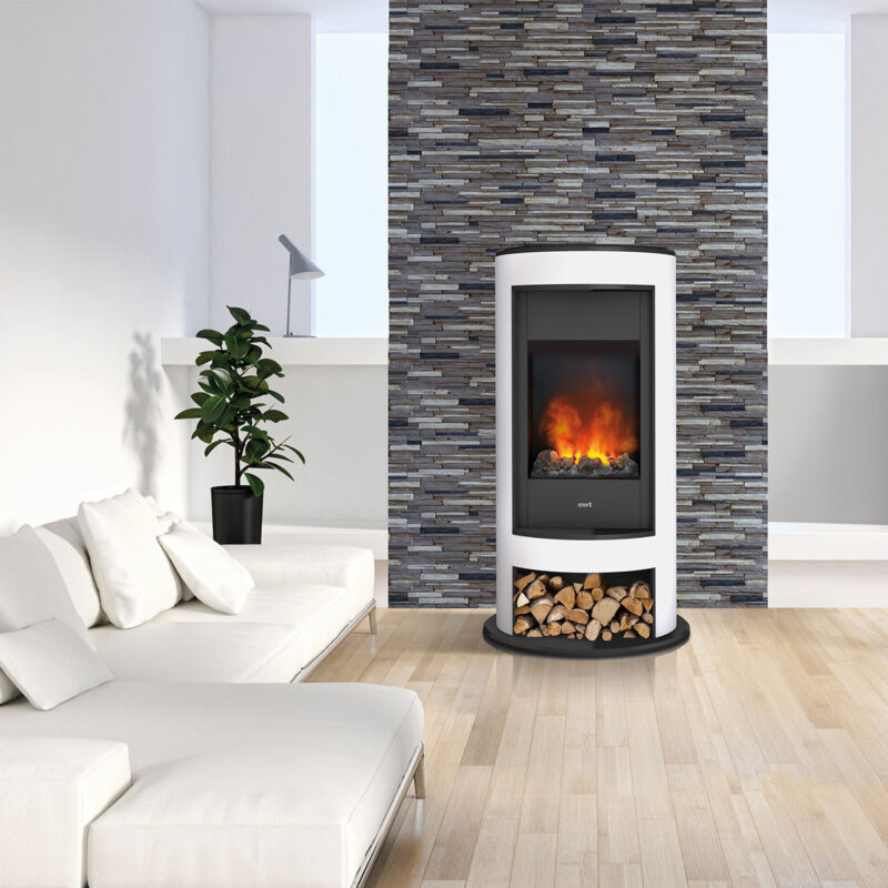 Dimplex Verdi Hvit, Opti-Myst, Halogen, 2-stegs 1000/2000W, frittstående