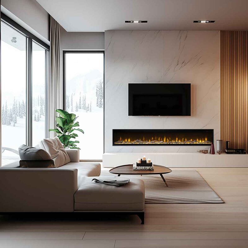 Dimplex Ignite Evolve 100" Optiflame, LED, 1000/2000W, for innbygging - Bilde 7